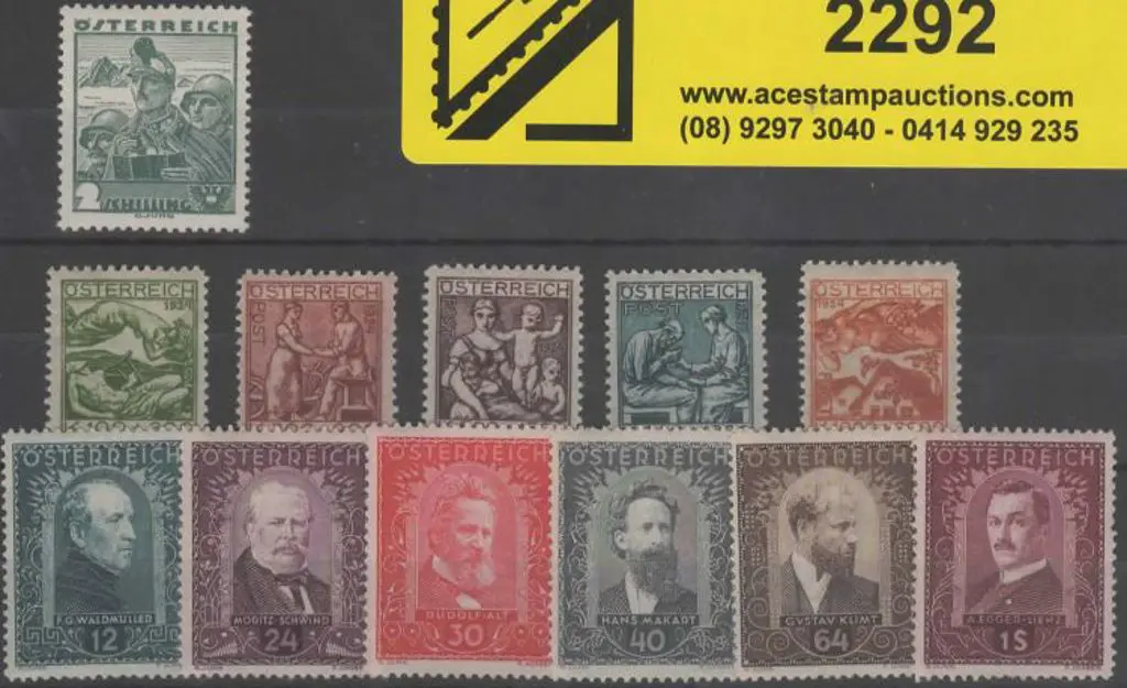 Austria 1924 Artists Fund & 1932 Painters charity ... Image 1++