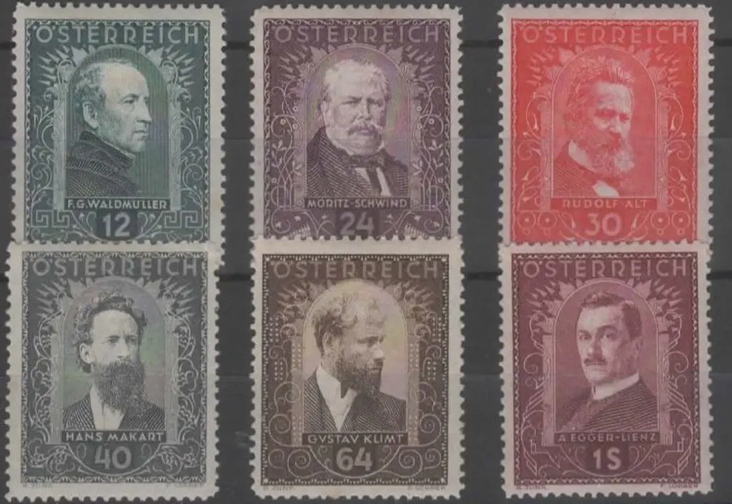Austria 1932 Painters charity set of 6 MLH. SG ... Image 1++