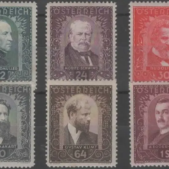 Austria 1932 Painters charity set of 6 MLH. SG ...