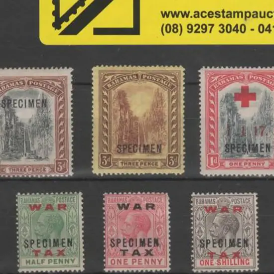 Bahamas 1884/90 6d mauve QV, 1911/16 Staircase ...