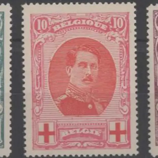 Belgium 1915 Red Cross Fund set of 3. Fine MUH. SG ...