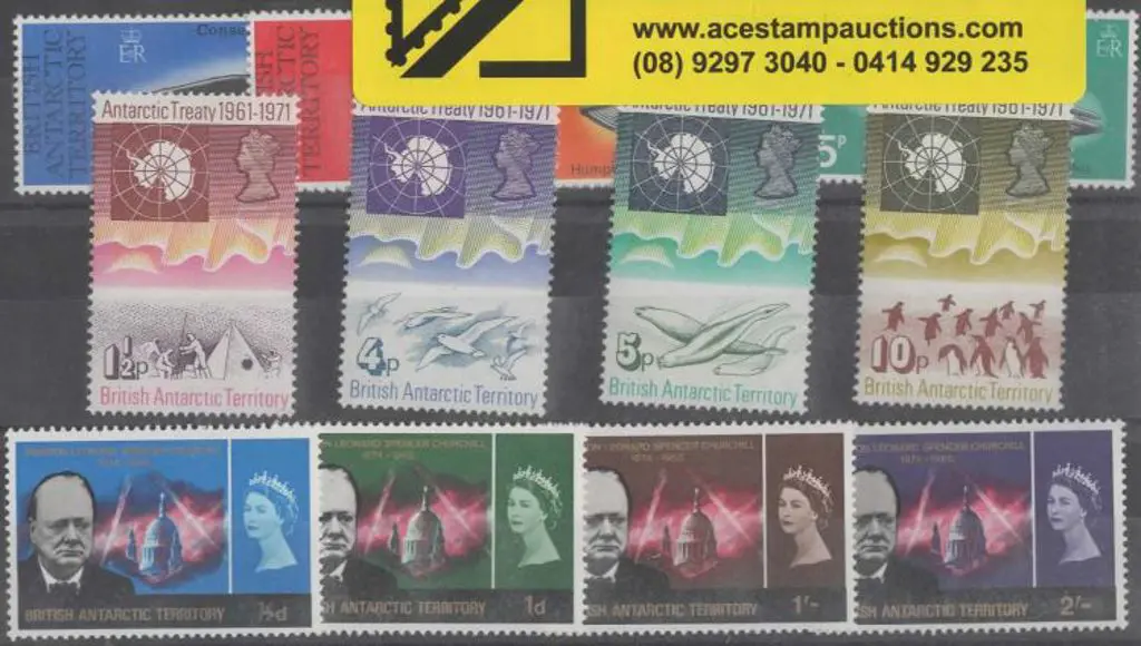British Antarctic Territory 1966 Churchill, 1971 ... Image 1++