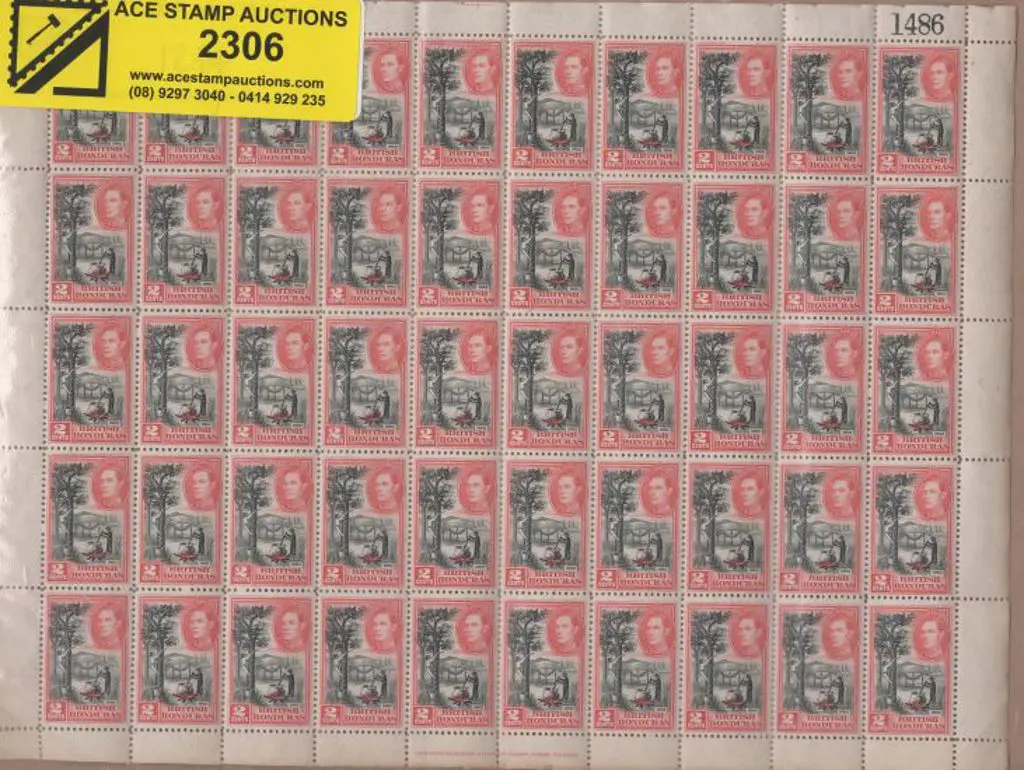 British Honduras1947 2c black & scarlet KGVI Perf. ... Image 1++