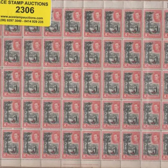 British Honduras1947 2c black & scarlet KGVI Perf. ...