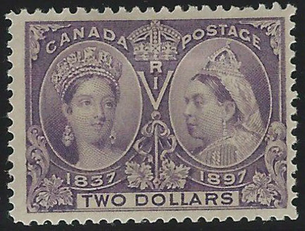 Canada 1897 $2 deep violet Jubilee. Fine MLH with ... Image 1++