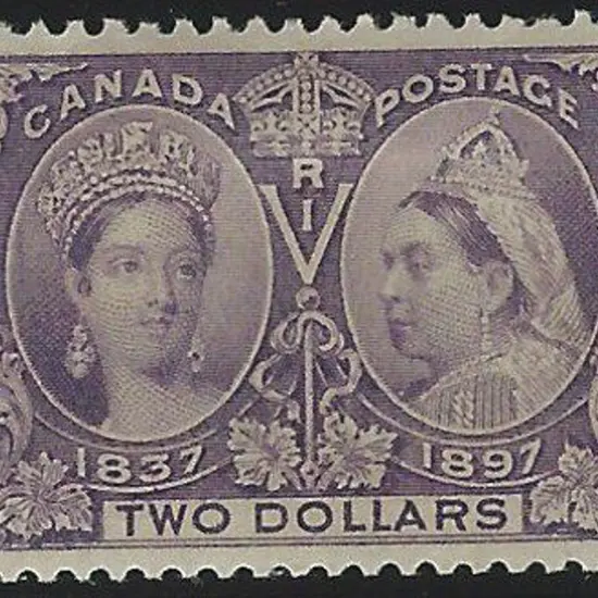 Canada 1897 $2 deep violet Jubilee. Fine MLH with ...