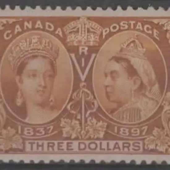 Canada 1897 $3 bistre Jubilee. MLH with hinge ...