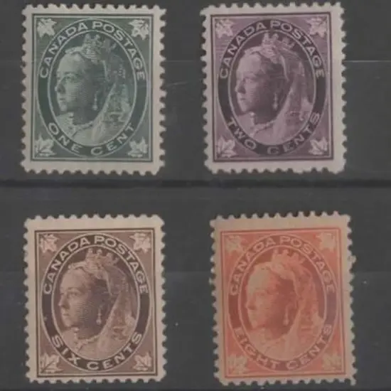 Canada 1897/98 QV "Four Leaves" set of 8 MUH/MLH ...