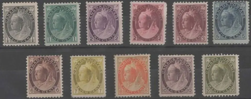 Canada 1898/1902 QV set of 11 MLH. Unfortunately ... Image 1++