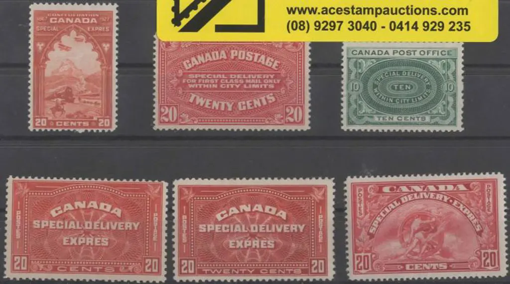 Canada 1898-1930 "Special Delivery" group ... Image 1++