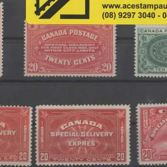 Canada 1898-1930 "Special Delivery" group ...