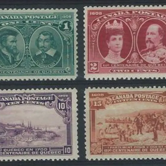 Canada 1908 Quebec Tercentenary set of 8 MLH. A ...