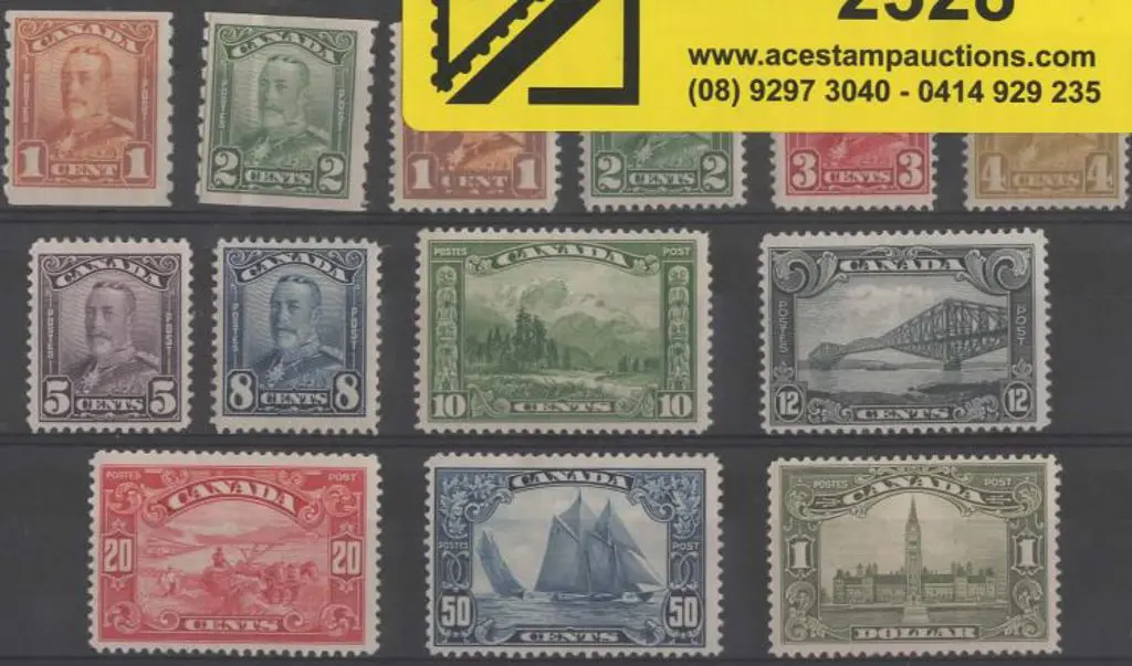 Canada 1928/29 Defins to $1 incl 1¢ & 2¢ coils. 1¢ ... Image 1++