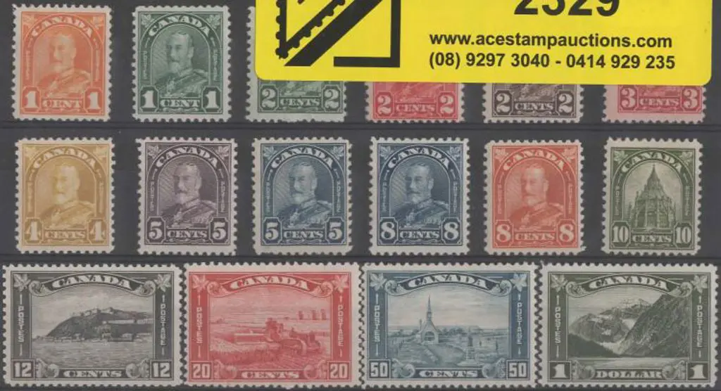Canada 1930/31 Defins set of 16 to $1. MLH however ... Image 1++