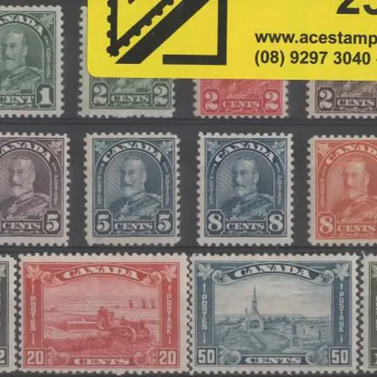 Canada 1930/31 Defins set of 16 to $1. MLH however ...