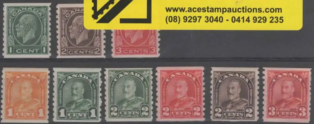 Canada 1930/31 & 1932/33 coils MLH (1¢ green MUH). ... Image 1++