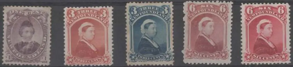 Canada-Newfoundland 1868 1¢ dull purple Type I & ... Image 1++