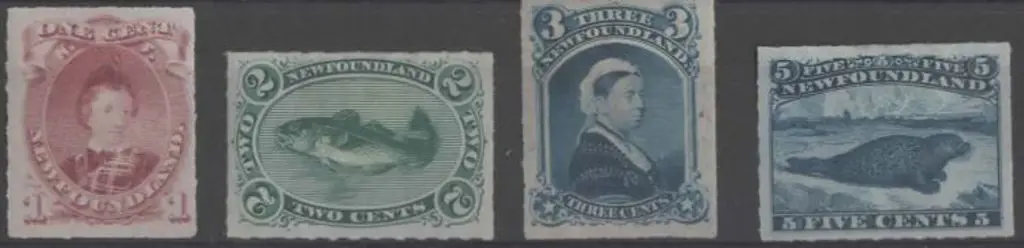 Canada-Newfoundland 1876/79 Pictorial rouletted ... Image 1++