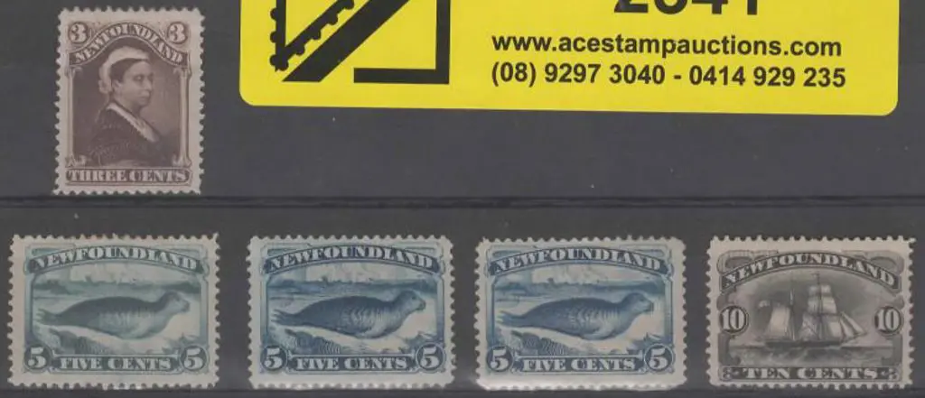 Canada-Newfoundland 1880/82 5¢ pale dull blue MLH ... Image 1++