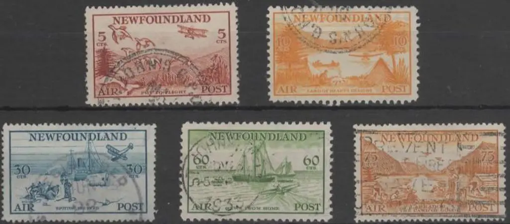 Canada-Newfoundland 1933 Airs complete set of 5. ... Image 1++