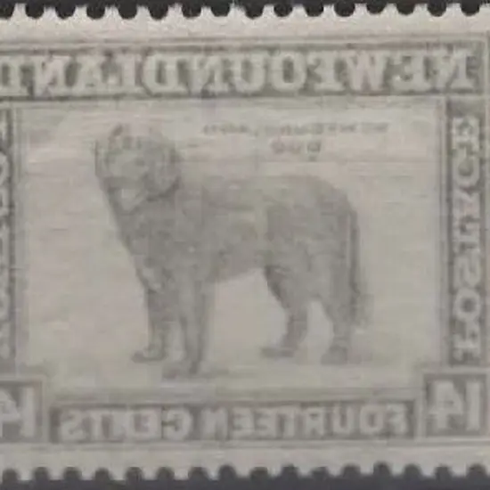 Canada-Newfoundland 1941/44 14c Dog with strong ...