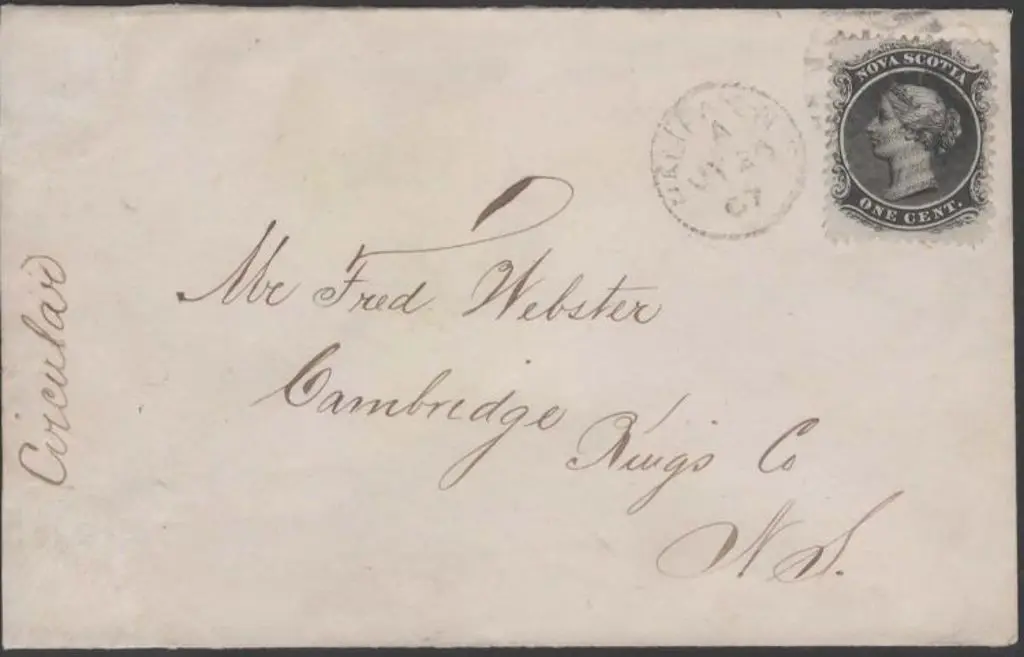 Canada-Newfoundland 1860/63 1¢ black on white ... Image 1++