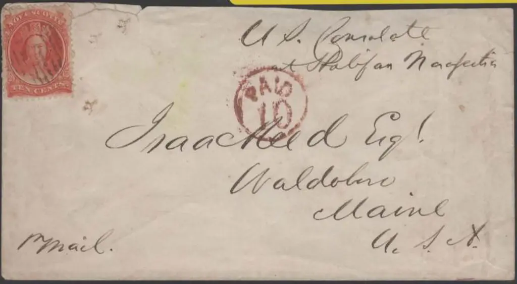 Canada-Newfoundland 1860/63 10¢ scarlet on ... Image 1++