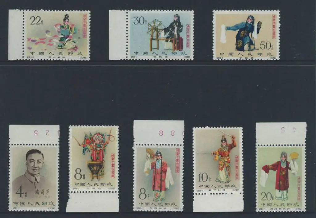 China 1962 Mei Lan-fang set of 8. Superb MUH with ... Image 1++