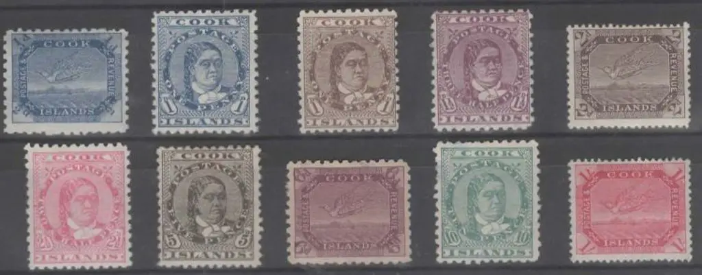Cook Is. 1896/1900 & 1913/19 Torea & Queen Makea ... Image 1++