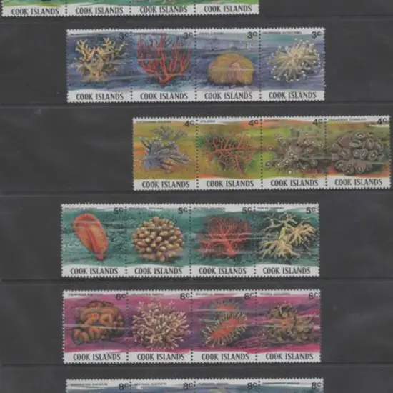 Cook Is. 1980 Corals complete set with the vals to ...