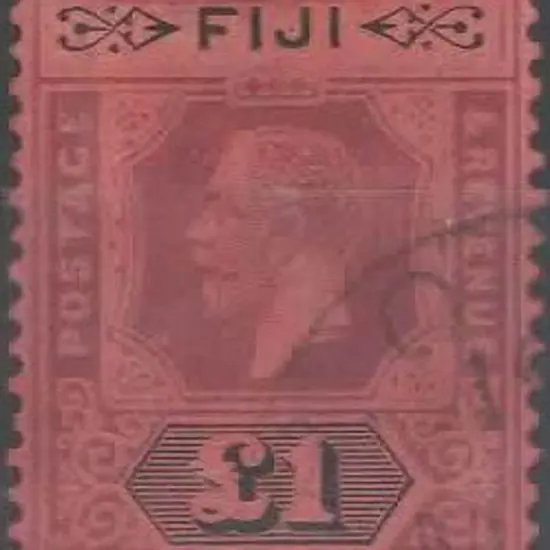 Fiji 1912/23 £1 purple & black on red KEVII, Die ...
