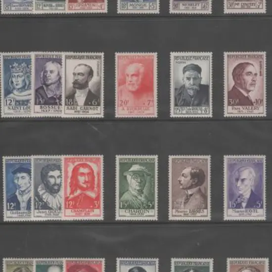 France 1953, 1954, 1956 & 1957 National Relief ...