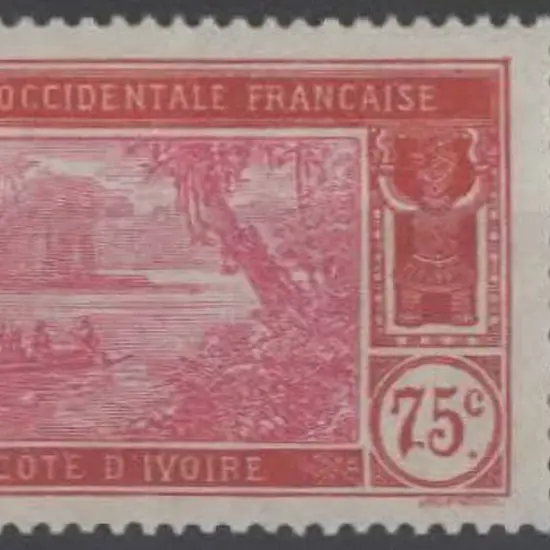 French Colonies-Ivory 1922/34 90 on 75c with ...