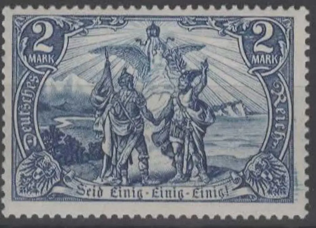 Germany 1902 2m "Reichspost" Type I. Fine MLH. SG ... Image 1++