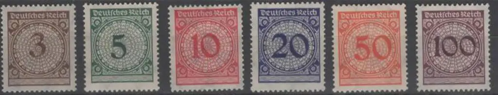 Germany 1923 Gold Currency Numeral defins set of ... Image 1++
