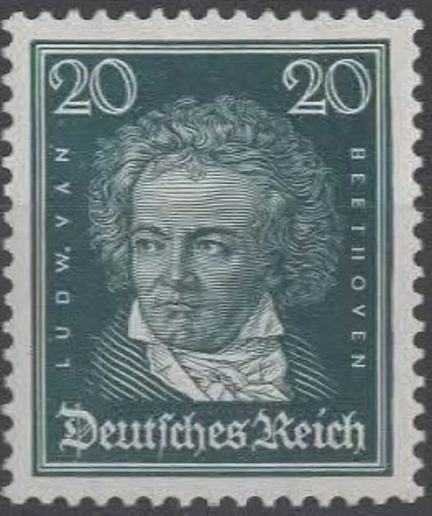 Germany 1926 20pf Beethoven. Fresh MUH. SG 407 Image 1++