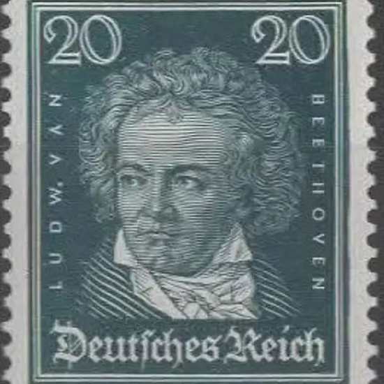 Germany 1926 20pf Beethoven. Fresh MUH. SG 407