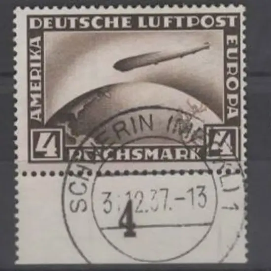 Germany 1928 Zeppelins set of 3 F/U. 4m bottom ...