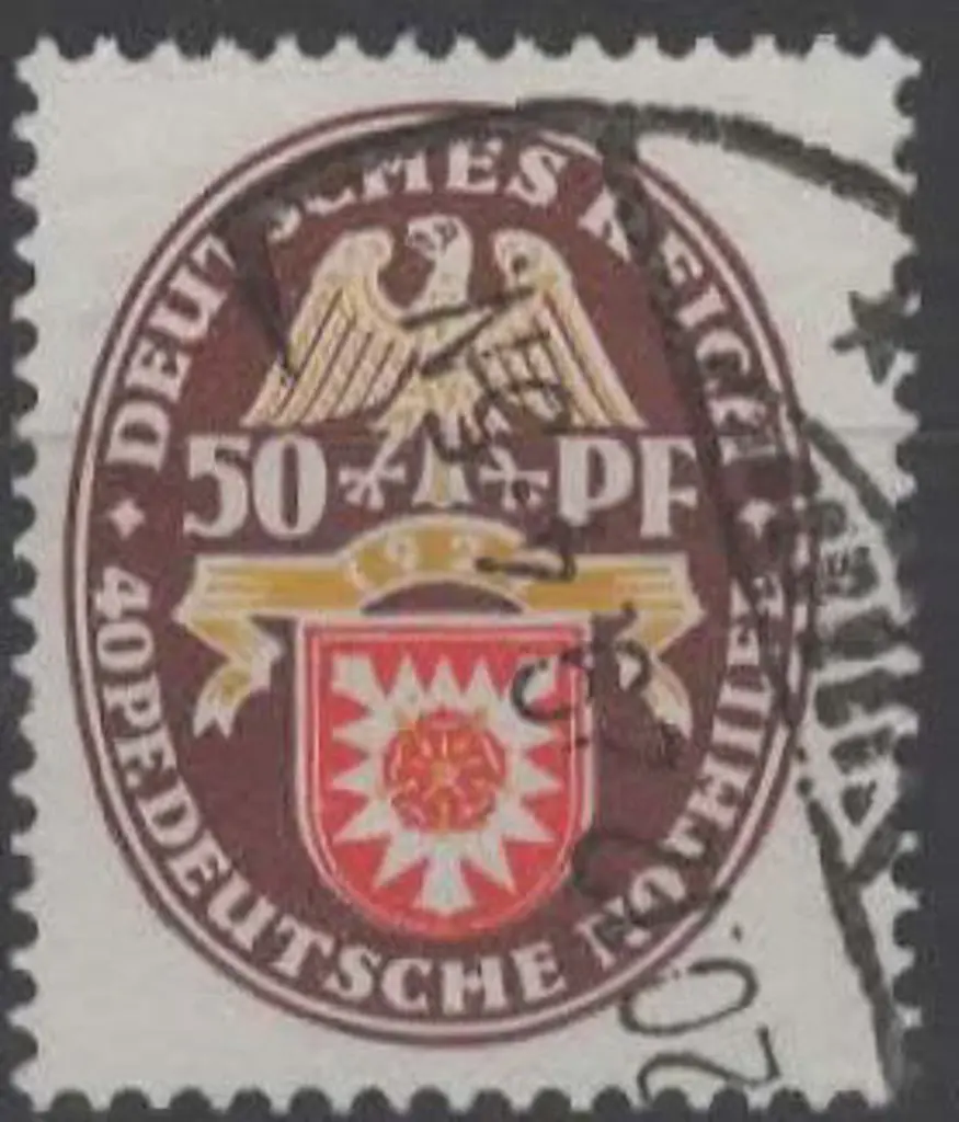 Germany 1929 50pf + 40pf Welfare Fund. F/U SG 455 ... Image 1++
