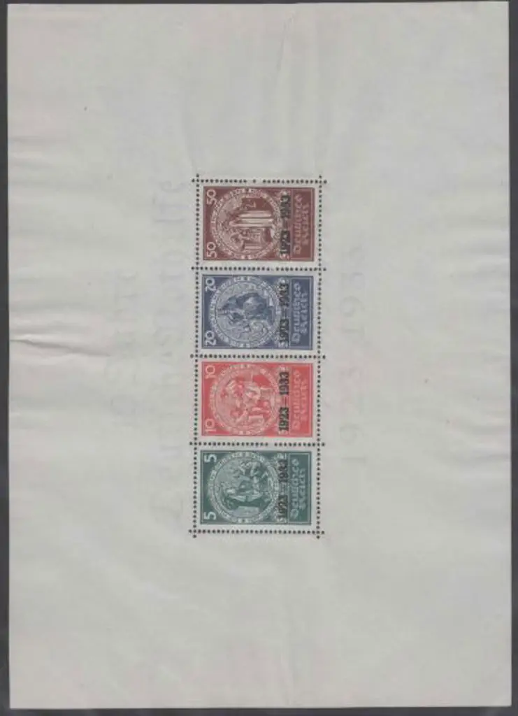 Germany 1933 10th Anniv M/S. Stamps fine MUH but ... Image 1++