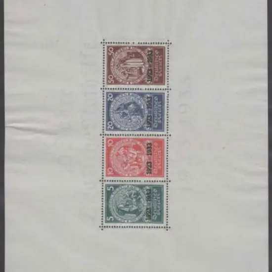 Germany 1933 10th Anniv M/S. Stamps fine MUH but ...