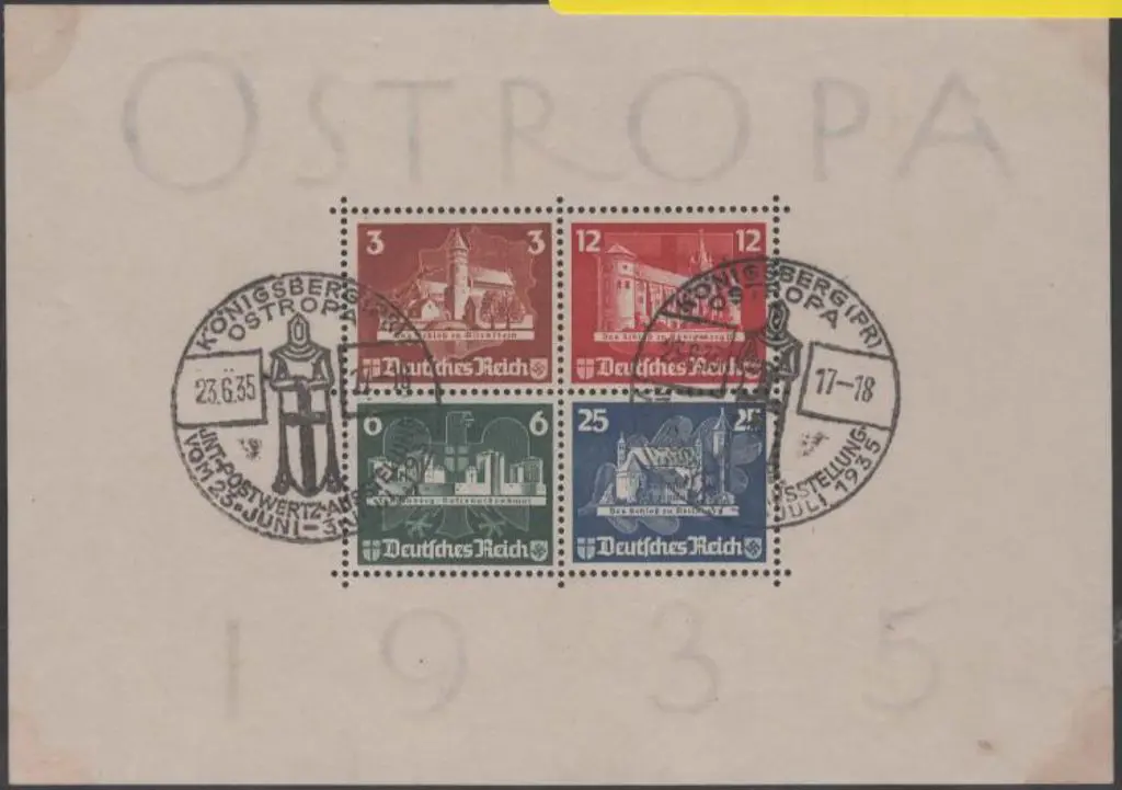 Germany 1935 OSTROPA M/S very fine used with FDI ... Image 1++
