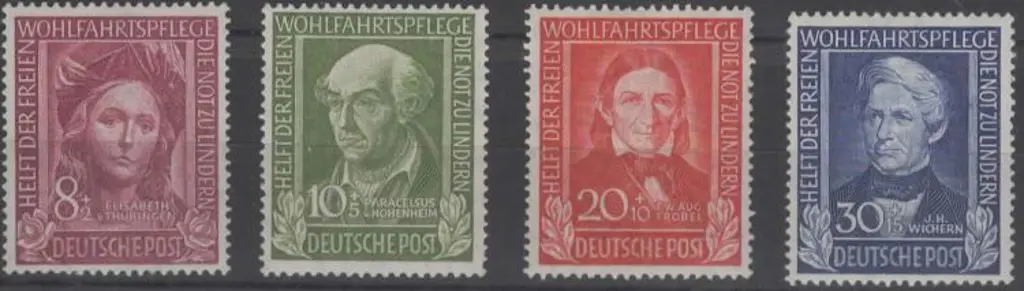 Germany West 1949 Relief Fund set of 4 MUH. Some ... Image 1++