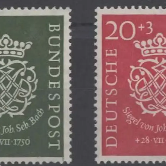 Germany West 1950 Bach pair MLH. SG 1043/44 Cat. ...