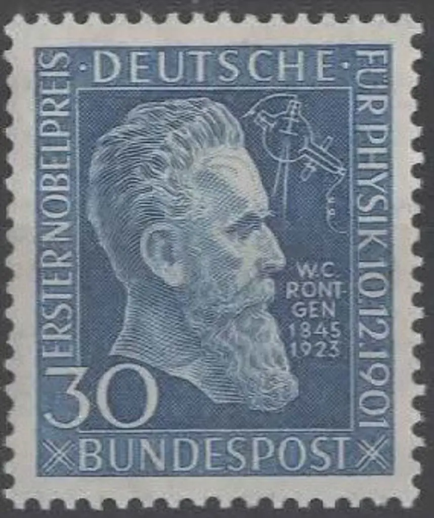 Germany West 1951 30pf Rontgen MUH. SG 1073 Cat. ... Image 1++