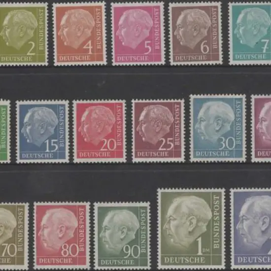 Germany West 1954/60 Pres Heuss complete set of ...
