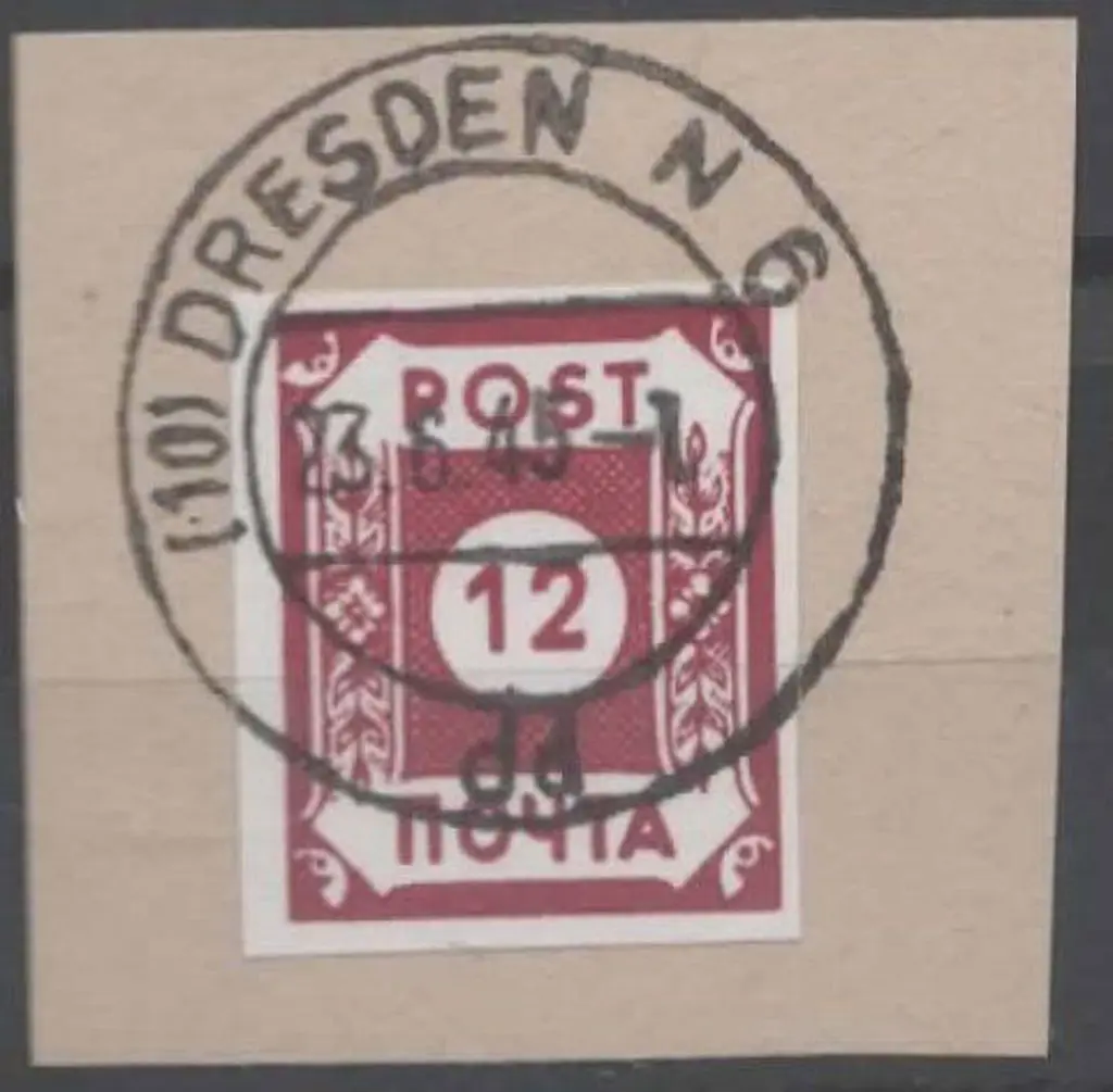 Germany-Saxony 1945 (23rd June) Dresden cancelled ... Image 1++