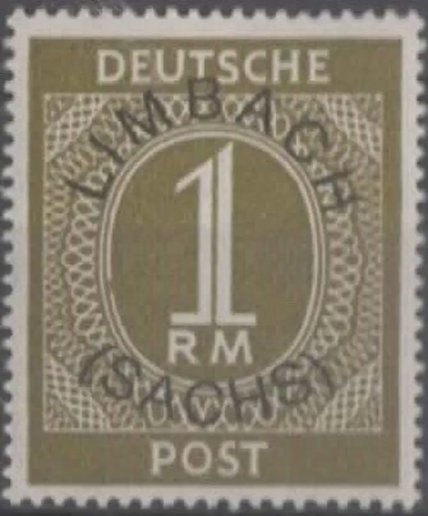 Germany-Saxony 1947 "LIMBACH (SACHS)" ovpt on 1946 ... Image 1++