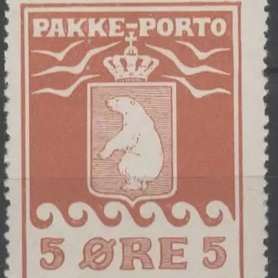 Greenland 1905 5ore orange-brown Parcel Post, ...