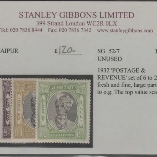Indian States-Jaipur 1932 Maharaja Singh II ...